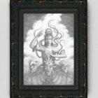 Original drawing Ancestors Awakening by Marta Witkiewicz framed
