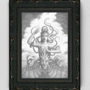 Original drawing Ancestors Awakening by Marta Witkiewicz framed